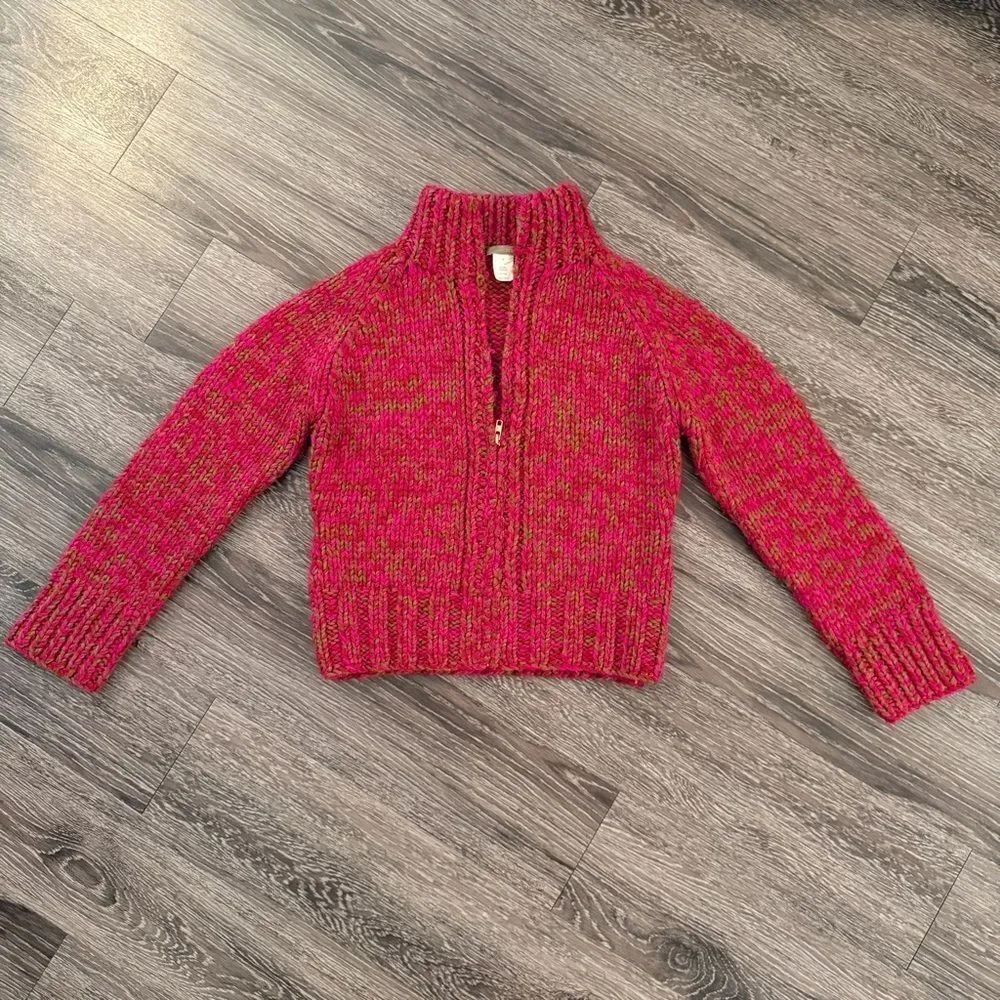 J. Crew Vintage Chunky Knit Zip Up Sweater